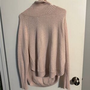 Women's Light Pink Turtleneck Sweater